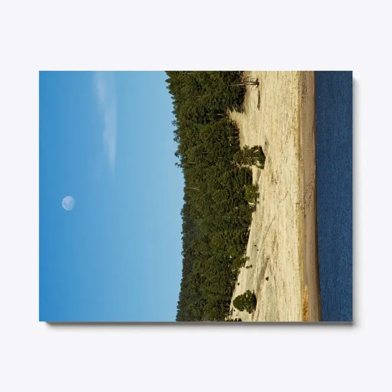 Snow Lake Daytime Moonrise